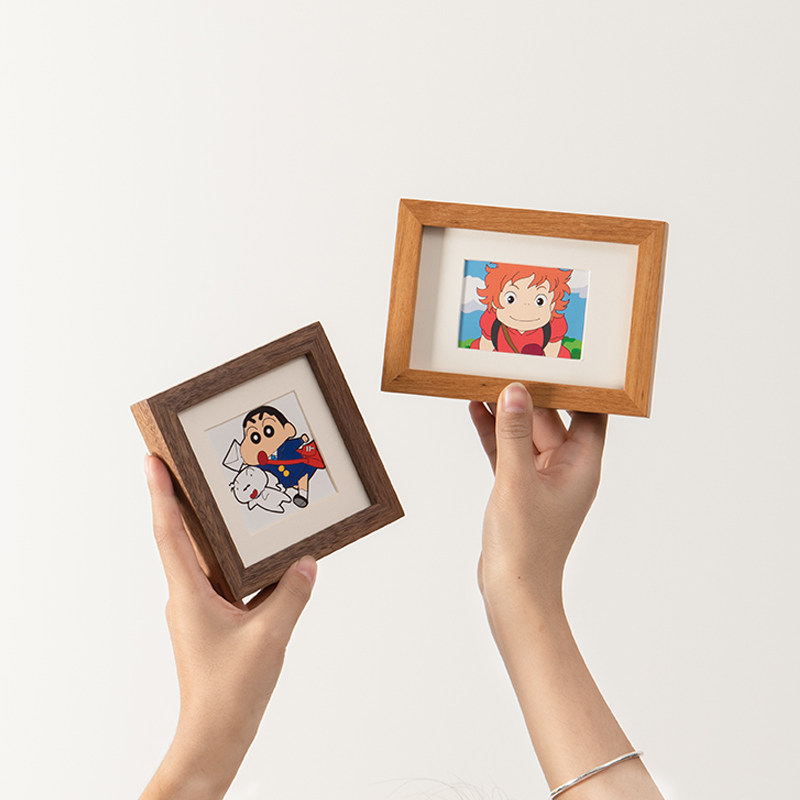 Solid wood small pendulum table Children Mini 3 inch swing piece 4 5 inches Lipping up wedding photos Custom photo frame baby photo frame