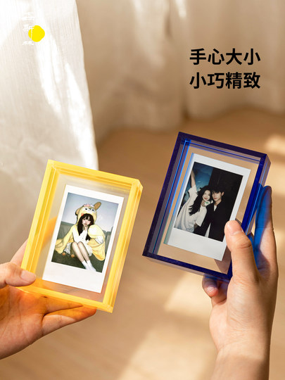 Acrylic Polaroid 3-inch photo frame, high-end color washed photo plus printing display frame, small card, 6 postcards