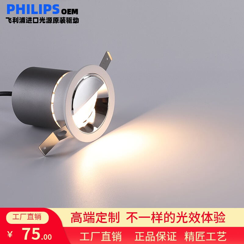 Philips light source polarized wall washer side luminous spotlight living room without main light background effect high color rendering light