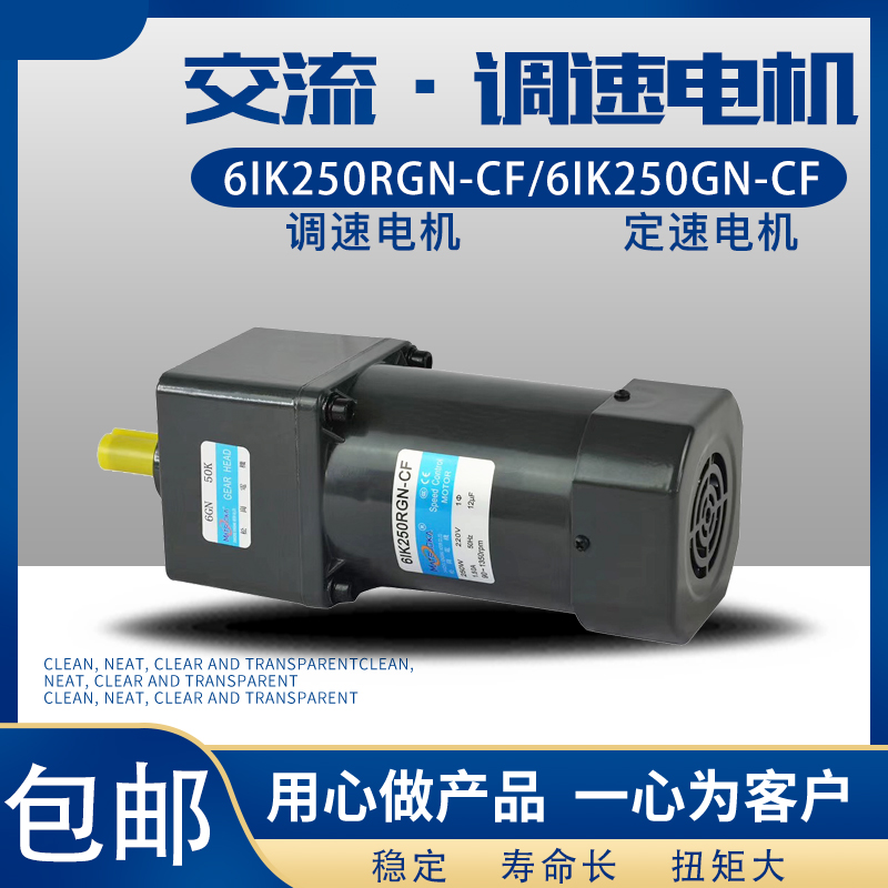 AC Motor 6IK250RGN-CF Speed Control Motor 250W Geared Motor 6IK250GN Governor Motor