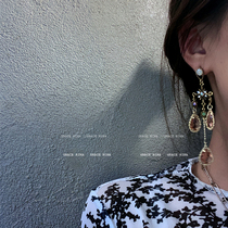 Queen Wind ~ dating wedding wearing heavy industry wind earrings 2021 New Tide earrings female diamond earrings