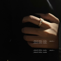 Fairy please see Zircon micro-inlay opening fashion personality zircon winding ring female ring cold wind