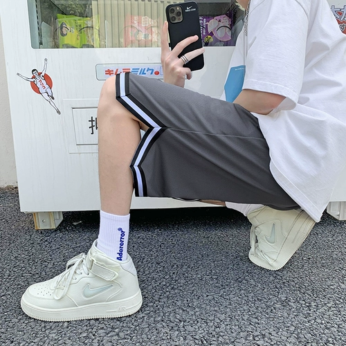 爱酷肯 Летние шелковые баскетбольные пляжные быстросохнущие штаны, свободный крой