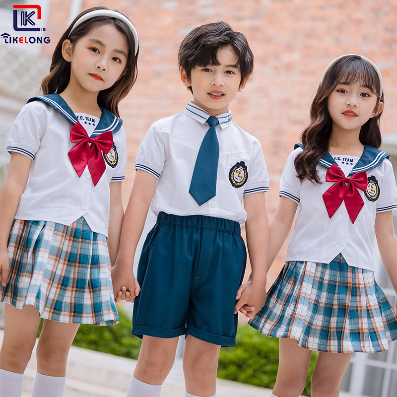 Elementary school uniforms summer clothes British style children's class suits suit navy style kindergarten garden clothes teacher summer sailor