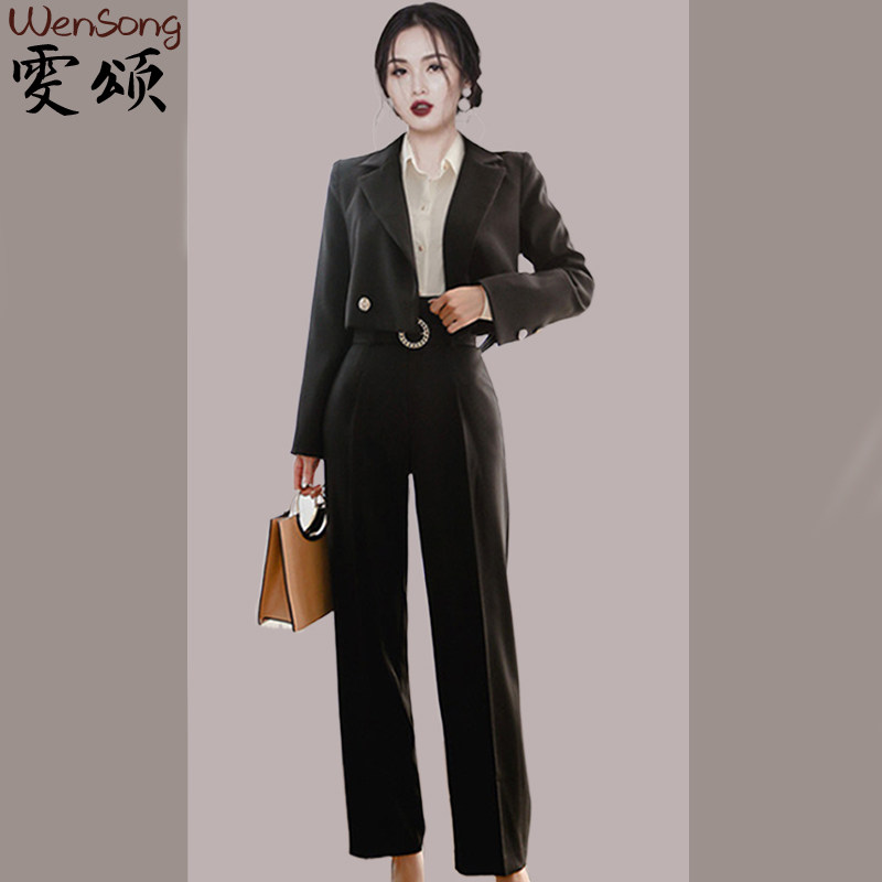 Autumn professional suits for women 2022 autumn new fashion high-end temperament suits two-piece women's fashion trend