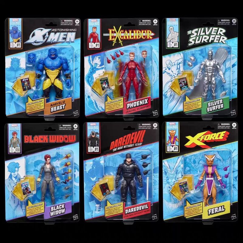 In Stock Marvel ml Daredevil Black Widow Blue Beast Silver Sable Rachel X-Men American Series 6inch Action Figures