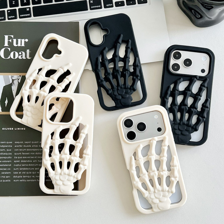 Skeletal Hand 3D Relief Minimalist Heat dissipation Phone Case