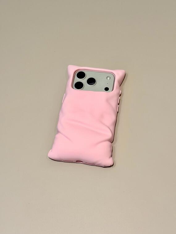 3D Pink Pillow Cat Ears iPhone Case
