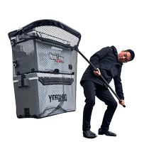 Jimao aluminum alloy complete fishing net set large sturgeon net bag giant fishing net foldable and retractable