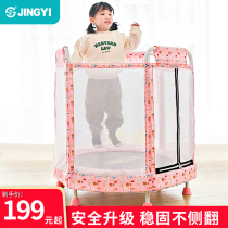 Lean Trampoline Children Home Protective Netting Bounce Bed Kid Sensation Fence Armrest Small Hop-Jumping Bed Toys