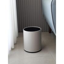 Cream-style trash can for home high-looking kitchen large double-layer thickened metal paint bucket light luxury living room and bedroom