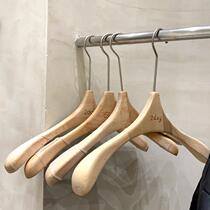Log clothes hanger wide shoulder solid wood clothes hanger for clothing store womens high-end wedding dress non-slip clothes stay traceless trouser clip