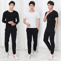 Dance clothing mens suits modern dance body practice new short sleeve loose black dance clothes boys clothing