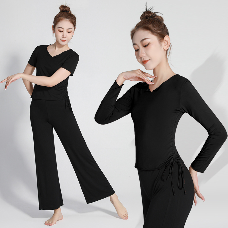 Dance practice Costume Women Adult Body Training Blouse Modern Classical Dance Dancing Clothes New Broadlegged Pants Suit