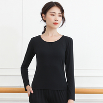 Dance practice clothes ladies long sleeve round neck top adult modal shape Latin dance classical dance square dance dress