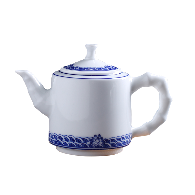 Jingdezhen up the fire which hand blue and white porcelain ceramic teapot teacup Chinese kung fu tea mercifully water pot