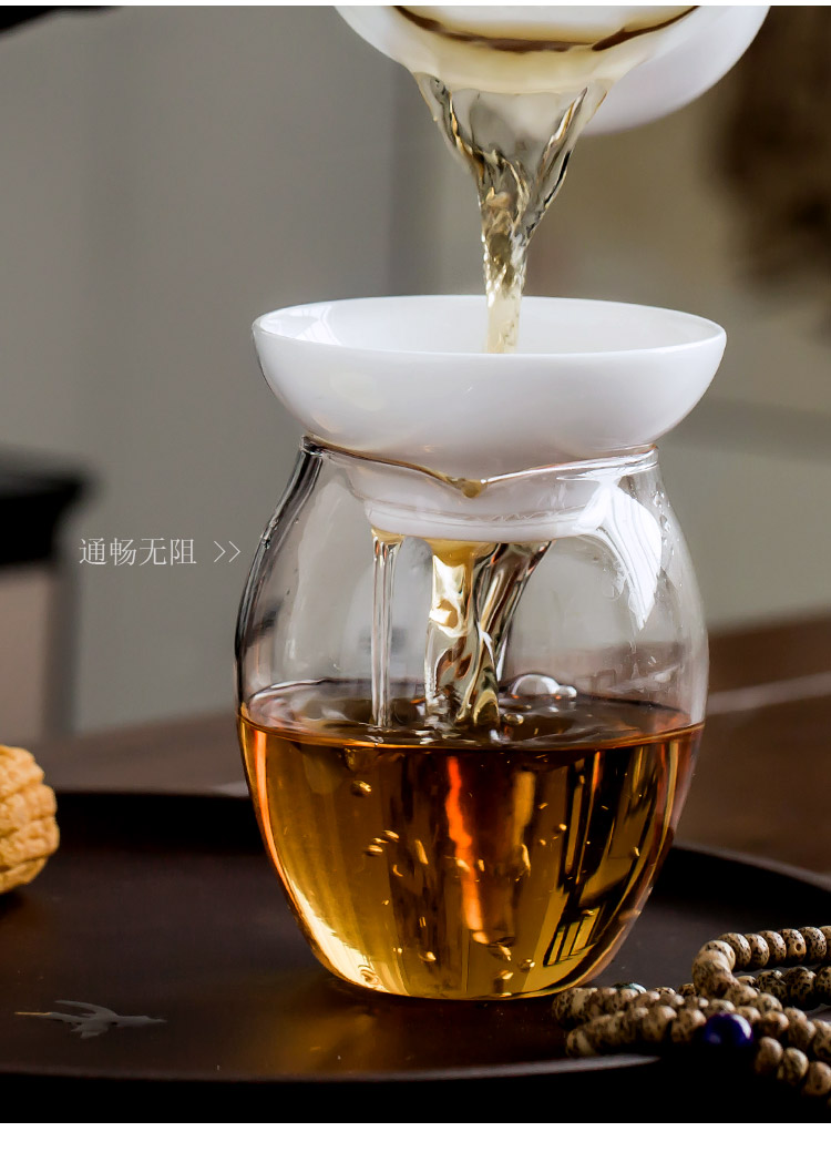 Jingdezhen up the fire which white porcelain) filter kung fu tea strainer ceramic household contracted tea accessories