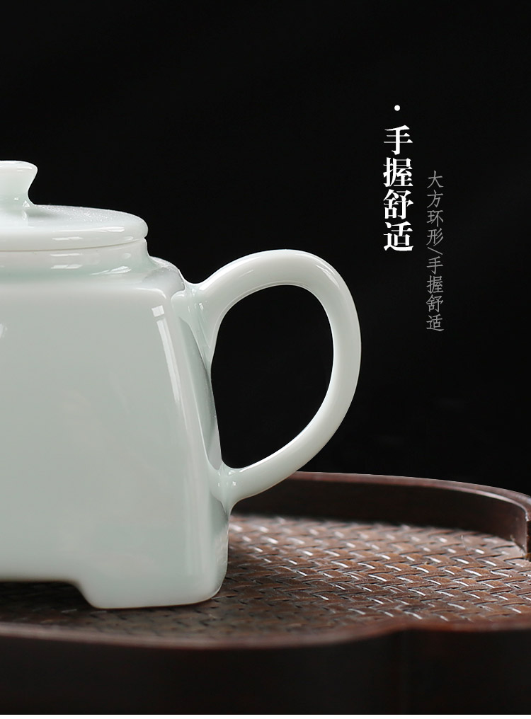 Jingdezhen up the fire which celadon manual kung fu single ceramic teapot household filtering little teapot