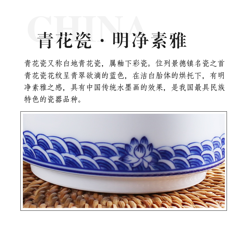 Jingdezhen up the fire which hand blue and white porcelain ceramic teapot teacup Chinese kung fu tea mercifully water pot