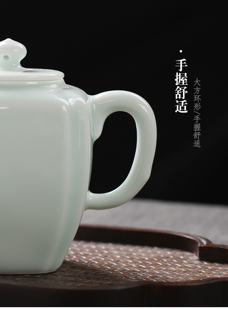 Jingdezhen up the fire which manual celadon kung fu tea pot pot of tea ware has contracted household ceramics
