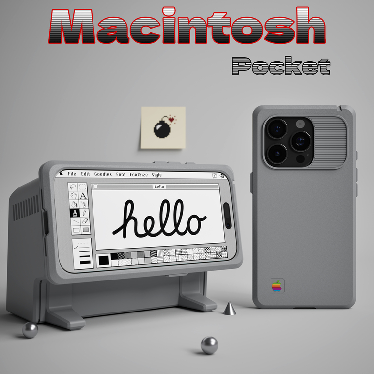 Gentle Bomb Macintosh II Minimalist Vintage iPhone Case