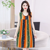 Модные без рукавов [оранжевые вертикальные полоски] мягкие и поглощающие пот