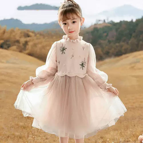 Детская юбка, осенний наряд маленькой принцессы, осенняя, в корейском стиле, коллекция 2023, подходит для подростков