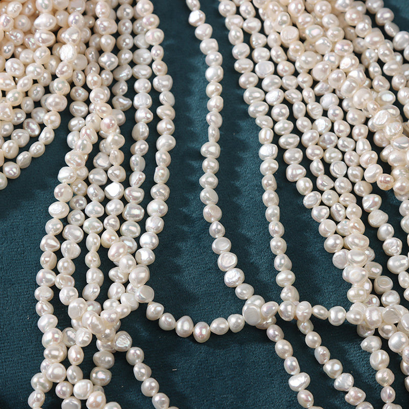 光滑侧孔两面光5-6mm异形巴洛克珍珠淡水diy珠子，35cm长度该怎么选？