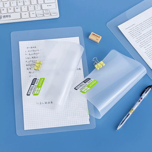 A4 жесткая резиновая площадка для начальных классов для начальных классов, книга домашних заданий для учащихся в первом классе A5/B5 Prode Pad Pad Smooth Matte Папка 16K Cartoon Horizontal Line Soft Pad большой прозрачный экзамен специальная тестовая бумага пластиковая плата
