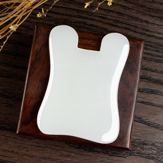 Natural Nanyang jade facial scraping board, facial beauty special lifting scraping board, tendon-stretching white jade for whole body