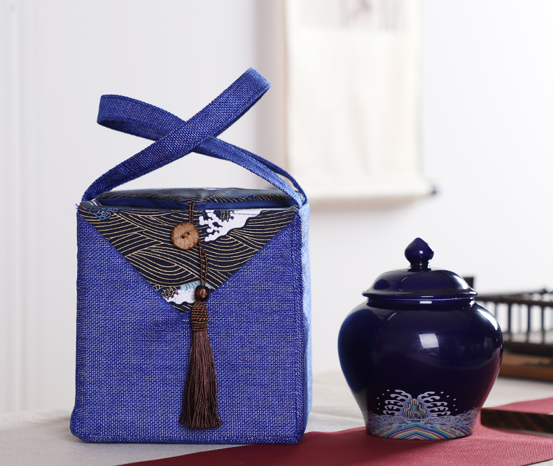 Tea packaging gift box aneroid general general ceramic Tea pot storage tank sealing half jins bag gift box