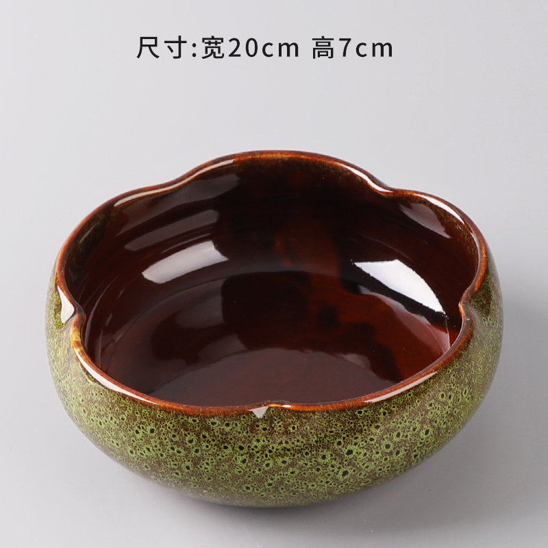 Ceramic flower pot hole clearance without hydroponic container copper bowl lotus basin'm grass refers to flower pot lotus basin of Chinese style flower implement