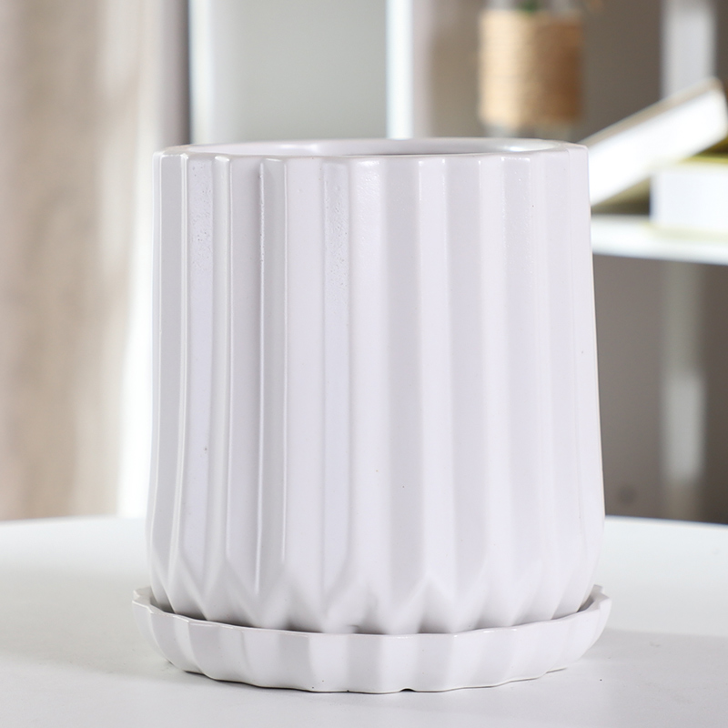 Flowerpot ceramic contracted white Nordic style take tray other orchids green plant most creative move, the flower pot