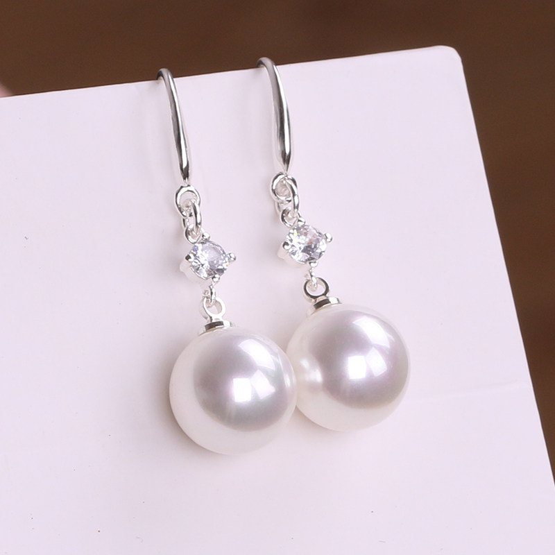 Yaoyoumei sterling silver pearl earrings female 2022 trendy Korean temperament earrings high-end earrings mother gift
