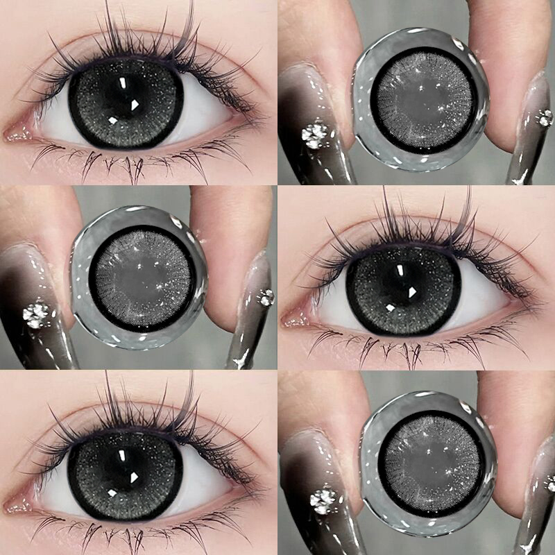 2025年新作6ヶ月使い捨てカラーコンタクトレンズ、大小直径の黒色混合血色コンタクトレンズ、正規品公式旗艦店EMB