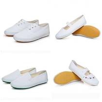 Student canvas shoes white sneakers lace-up canvas shoes dance mens and womens white sneakers