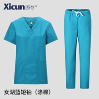 Озеро голубые (леди короткие рукава) Полиэфир хлопок