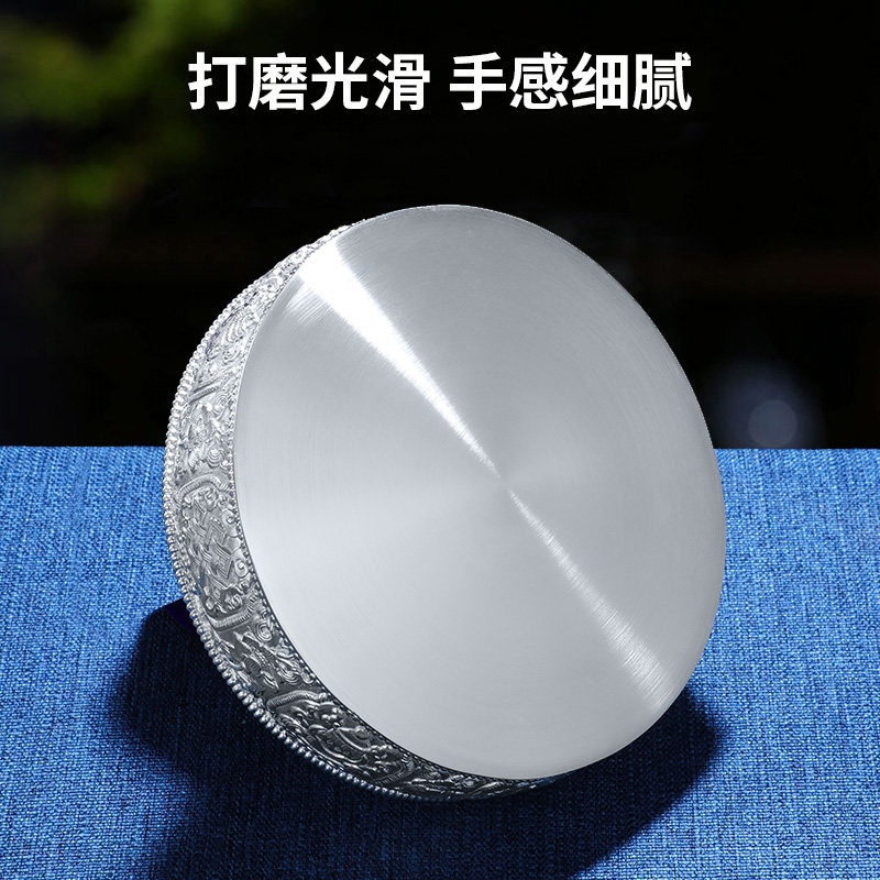 s990 Manza plate sterling silver eight auspicious Manda plate repair for Mancha Luo full set of 10cm Manza repair plate