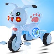 Childrens tricycle sound and light bicycle 1-3-5 years old large baby foldable baby bicycle basket stroller