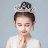 Тиара, наряд маленькой принцессы, ободок из жемчуга, шпильки для волос, золотая корона, в корейском стиле, для подиума