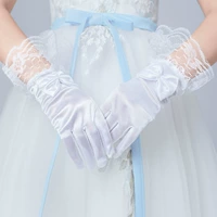 Атласный кружево-стиль-белый 4-8 лет