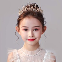 Crown Head Accessories Children Princess Children Hans Edition Hair Hoop Girl Birthday Performance Piano Performance Girl Crystal Crown