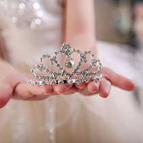Crown Head Accessories Children Princess Birthday Performance Small Crown Prince Crown Crystal With Hair Dresser Korean Version Girl Baby Boy