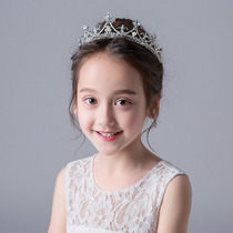 Crown headwear Childrens Princess Aisha Girl King Crown Crystal Fat hoop Primary school Childrens Girls Performance Playboy Hair Accessories
