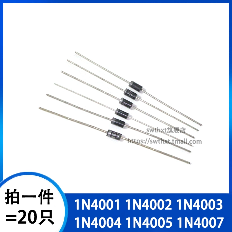 1N4001 1N4002 1N4003 1N4004 1N4005 1N4007 diode chỉnh lưu cắm trực tiếp DO-41