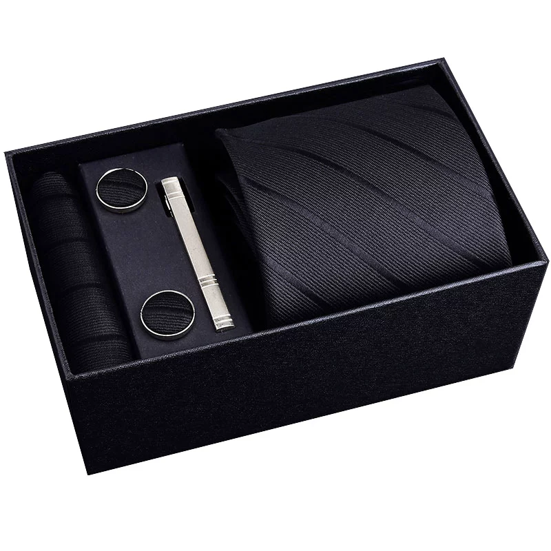 Gift box, classic suit jacket, black red tie