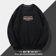 Толстовка 国潮原创潮牌中国文化醒狮男秋季薄款圆领无帽卫衣ins潮oversize