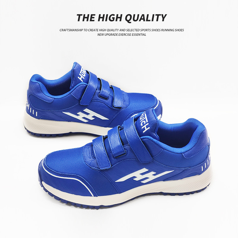 アメリカンヘス 多機能通気性スポーツシューズ（大人・若者向け）、ベルクロ式トレンディ滑り止めトレーニングベースボールシューズ 06