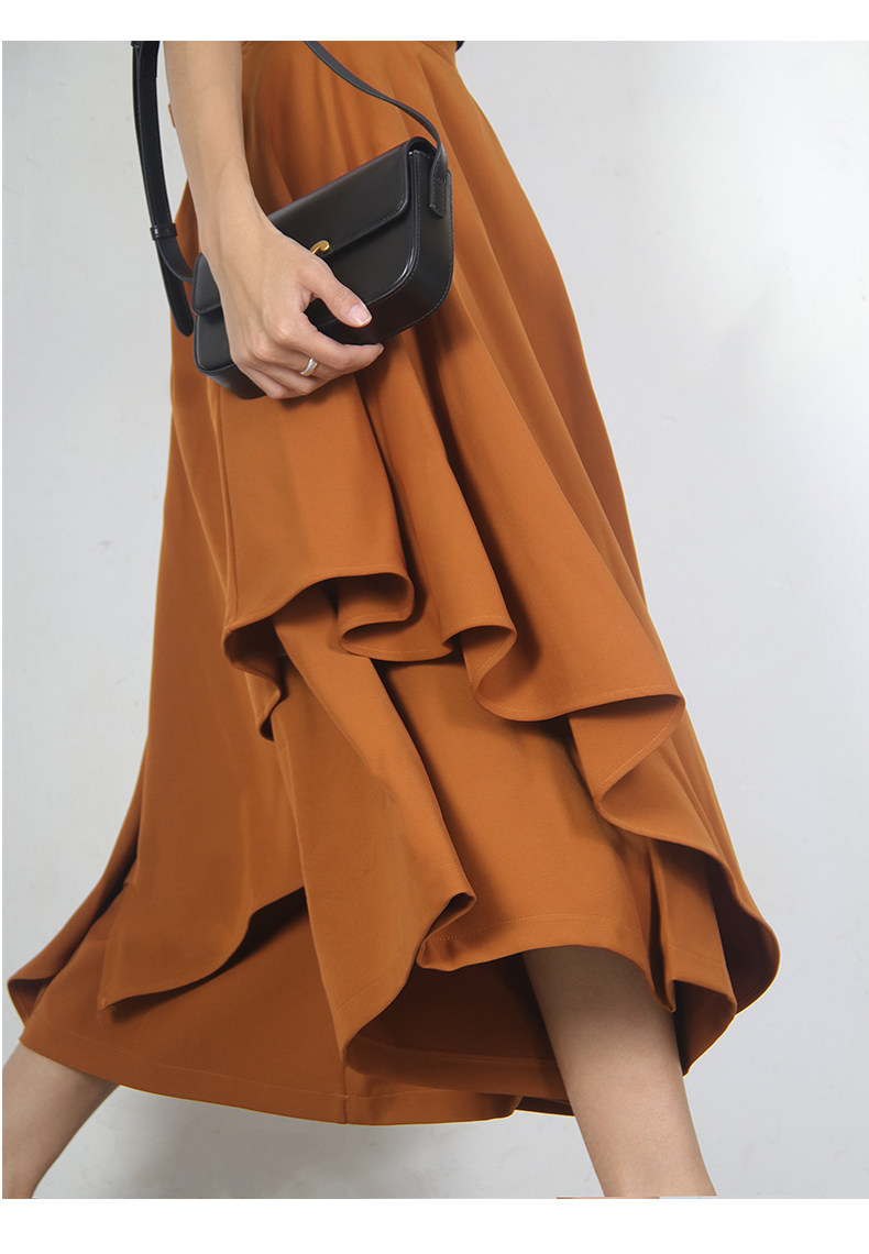 Women's Mid-Length Layered Ruffle Irregular Skirt 2