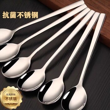 Food grade home-use eating spoon tablespoon korean long-handled spoon stir small spoon stainless steel large-size extended light luxury